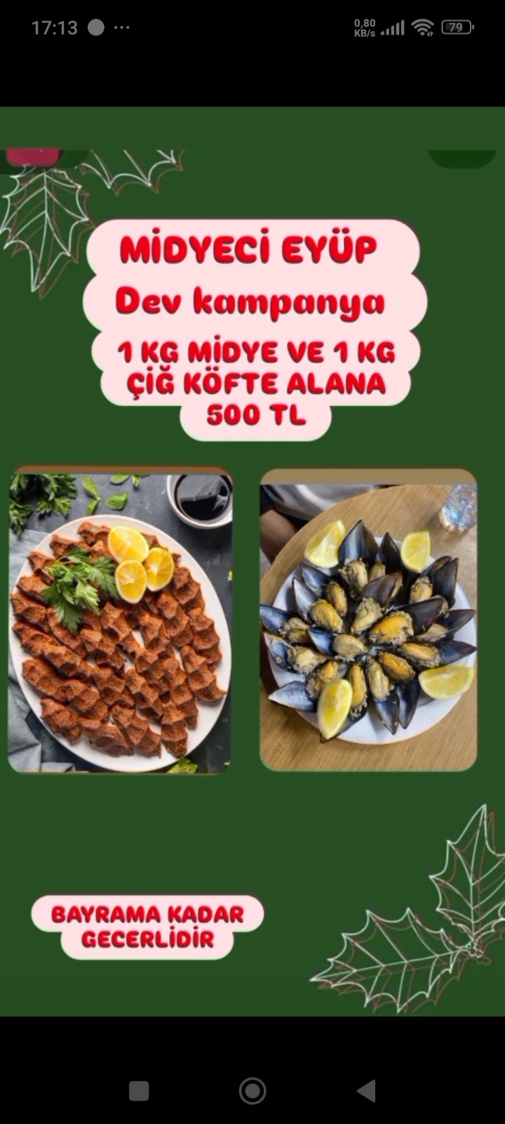 1 Kg Midye dolma 